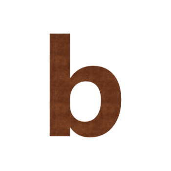 Αριθμός από ατσάλι corten b - 15 cm