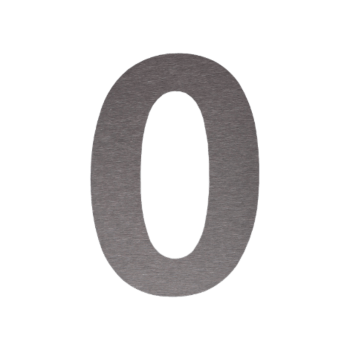 Αριθμός σπιτιού από ανοξείδωτο χάλυβα 0 - 10,4 x 15 cm - Βουρτσισμένο