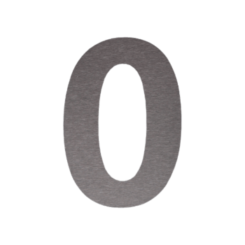 Αριθμός σπιτιού από ανοξείδωτο χάλυβα 0 - 34,6 x 50 cm - Βουρτσισμένο