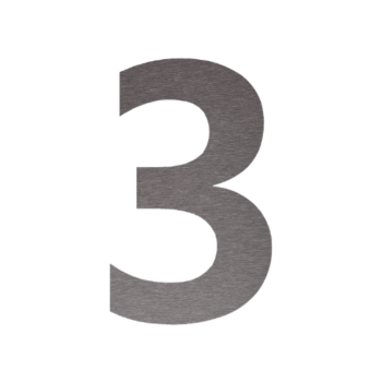 Αριθμός σπιτιού από ανοξείδωτο χάλυβα 3 - 30,4 x 50 cm - Βουρτσισμένο