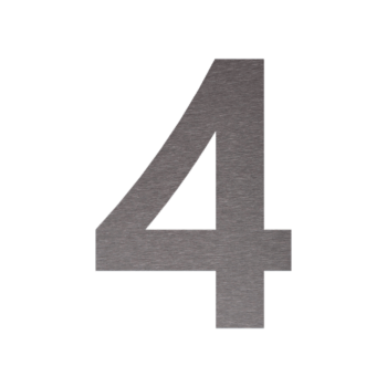 Αριθμός σπιτιού από ανοξείδωτο χάλυβα 4 - 62,2 x 80 cm - Βουρτσισμένο