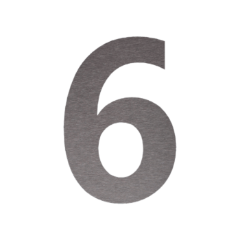 Αριθμός σπιτιού από ανοξείδωτο χάλυβα 6 - 33,6 x 50 cm - Βουρτσισμένο