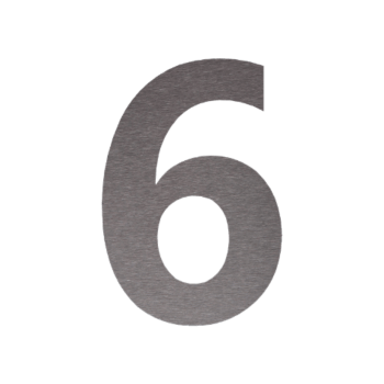 Αριθμός σπιτιού από ανοξείδωτο χάλυβα 6 - 53,7 x 80 cm - Βουρτσισμένο