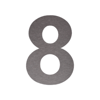 Αριθμός σπιτιού από ανοξείδωτο χάλυβα 8 - 10,3 x 15 cm - Βουρτσισμένο