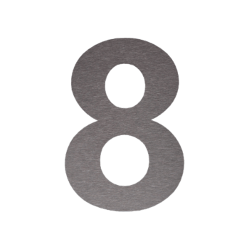 Αριθμός σπιτιού από ανοξείδωτο χάλυβα 8 - 34,2 x 50 cm - Βουρτσισμένο
