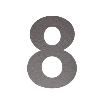 Αριθμός σπιτιού από ανοξείδωτο χάλυβα 8 - 55,2 x 80 cm - Βουρτσισμένο