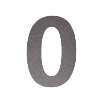 Αριθμός σπιτιού από ανοξείδωτο χάλυβα 0 - 10,4 x 15 cm - Αυτοκόλλητο