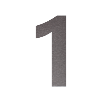 Αριθμός σπιτιού από ανοξείδωτο χάλυβα 1 - 6,4 x 15 cm - Αυτοκόλλητο
