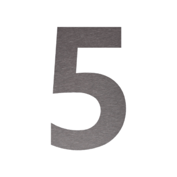 Αριθμός σπιτιού από ανοξείδωτο χάλυβα 5 - 9,2 x 15 cm - Αυτοκόλλητο
