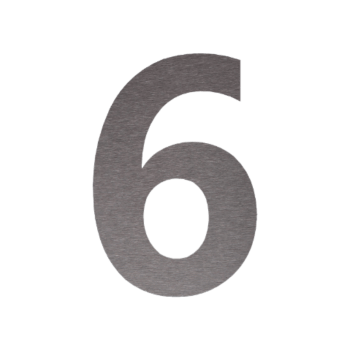 Αριθμός σπιτιού από ανοξείδωτο χάλυβα 6 - 10,1 x 15 cm - Αυτοκόλλητο