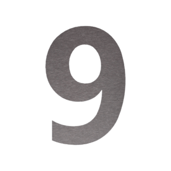 Αριθμός σπιτιού από ανοξείδωτο χάλυβα 9 - 10 x 15 cm - Αυτοκόλλητο