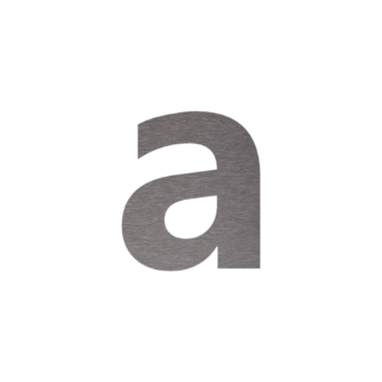 Αριθμός σπιτιού από ανοξείδωτο χάλυβα A - 8,7 x 10 cm - Αυτοκόλλητο