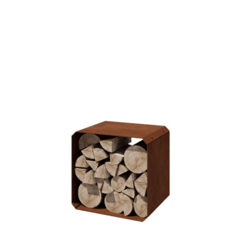 Αποθήκευση ξύλου από χάλυβα Corten - Colorado 1 τεμάχιο - 40 x 40 x 40 cm