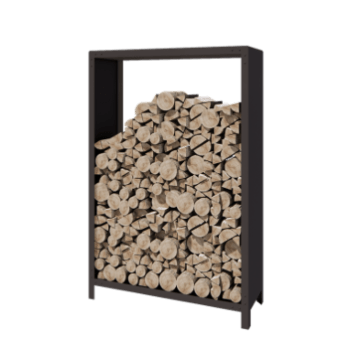 Αποθήκευση ξύλου από χάλυβα - Indiana - 120 x 40 x 180 cm - RAL7016 ματ (ανθρακί γκρι)