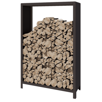 Αποθήκευση ξύλου από χάλυβα - Indiana - 120 x 40 x 180 cm - RAL7016 ματ (ανθρακί γκρι)