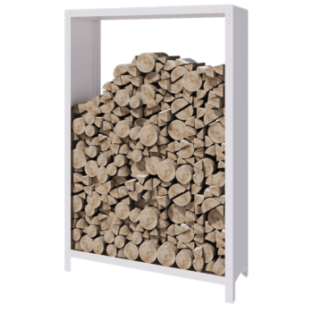 Αποθήκευση ξύλου από χάλυβα - Indiana - 120 x 40 x 180 cm - RAL9010 ματ (λευκό)