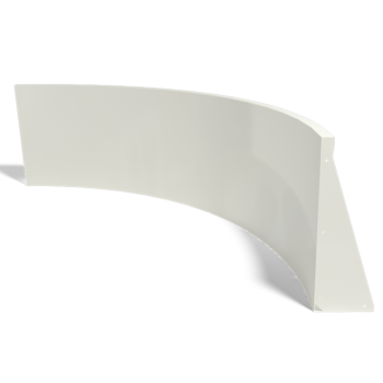 Τοίχος συγκράτησης από χάλυβα - Εσωτερική καμπυλή - 150 x 150 x 60 cm - Άλλο χρώμα RAL