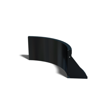 Τοίχος συγκράτησης από χάλυβα - Εσωτερική καμπυλή - 50 x 50 x 30 cm - RAL9010 ματ (λευκό)