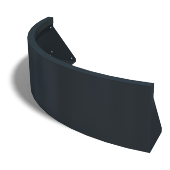 Τοίχος συγκράτησης από χάλυβα - Εξωτερική καμπυλή - 100 x 100 x 30 cm - RAL9005 ματ (μαύρο)