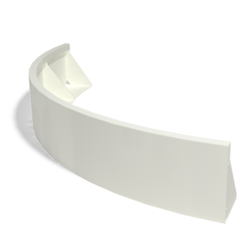 Τοίχος συγκράτησης από χάλυβα - Εξωτερική καμπυλή - 150 x 150 x 30 cm - Άλλο χρώμα RAL