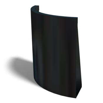 Τοίχος συγκράτησης από χάλυβα - Εξωτερική καμπυλή - 50 x 50 x 60 cm - Άλλο χρώμα RAL