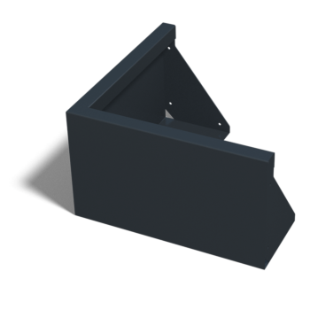 Τοίχος συγκράτησης από χάλυβα - Εξωτερική γωνία - 50 x 50 x 30 cm - RAL9010 ματ (λευκό)