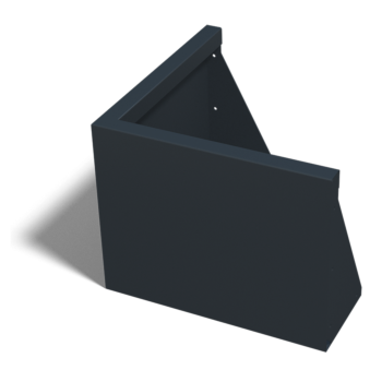 Τοίχος συγκράτησης από χάλυβα - Εξωτερική γωνία - 50 x 50 x 40 cm - Άλλο χρώμα RAL