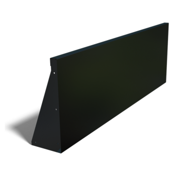 Τοίχος συγκράτησης από χάλυβα - Ίσιο - 150 x 50 cm - RAL9005 ματ (μαύρο)