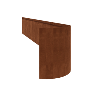 Χωρίσματα γκαζόν από ατσάλι corten επίπεδο FLEX 45 cm (μήκος 150 cm)
