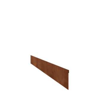 Χωρίσματα γκαζόν από ατσάλι corten επίπεδο 13 cm (μήκος 150 cm)
