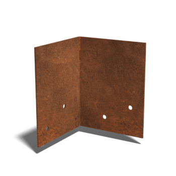 βάση σύνδεσης Στρώμα χάλυβα Corten 90º 12 - 15 cm