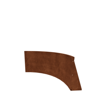 Τοίχος συγκράτησης από χάλυβα Corten - Εσωτερική καμπυλή - 100 x 100 x 60 cm