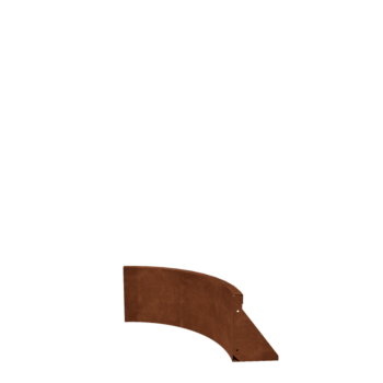 Τοίχος συγκράτησης από χάλυβα Corten - Εσωτερική καμπυλή - 50 x 50 x 30 cm