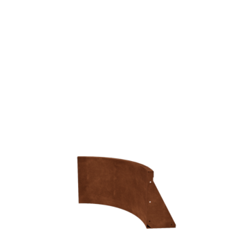 Τοίχος συγκράτησης από χάλυβα Corten - Εσωτερική καμπυλή - 50 x 50 x 40 cm