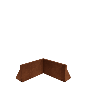 Τοίχος συγκράτησης από χάλυβα Corten - Εσωτερική γωνία - 50 x 50 x 30 cm