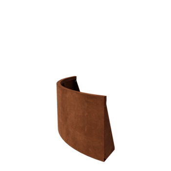 Τοίχος συγκράτησης από χάλυβα Corten - Εξωτερική καμπυλή - 100 x 100 x 50 cm