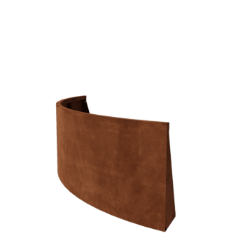 Τοίχος συγκράτησης από χάλυβα Corten - Εξωτερική καμπυλή - 150 x 150 x 60 cm