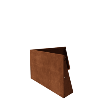 Τοίχος συγκράτησης από χάλυβα Corten - Εξωτερική γωνία - 100 x 100 x 60 cm