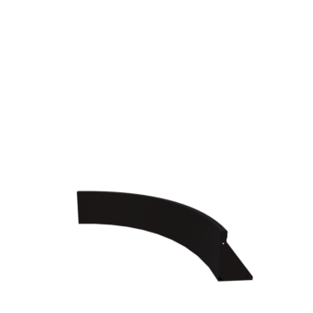 Τοίχος συγκράτησης από χάλυβα - Εσωτερική καμπυλή - 100 x 100 x 30 cm - RAL9005 ματ (μαύρο)