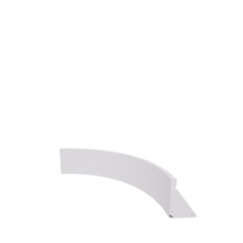 Τοίχος συγκράτησης από χάλυβα - Εσωτερική καμπυλή - 100 x 100 x 30 cm - RAL9010 ματ (λευκό)