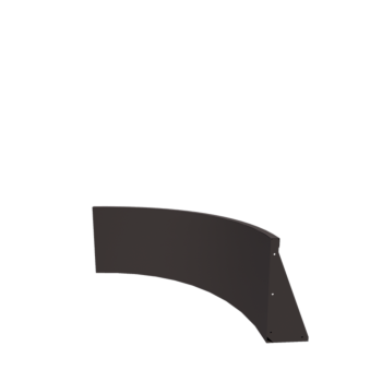 Τοίχος συγκράτησης από χάλυβα - Εξωτερική καμπυλή - 100 x 100 x 50 cm - RAL7016 ματt (ανθρακί γκρι)