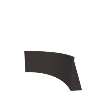 Τοίχος συγκράτησης από χάλυβα - Εσωτερική καμπυλή - 100 x 100 x 60 cm - Άλλο χρώμα RAL