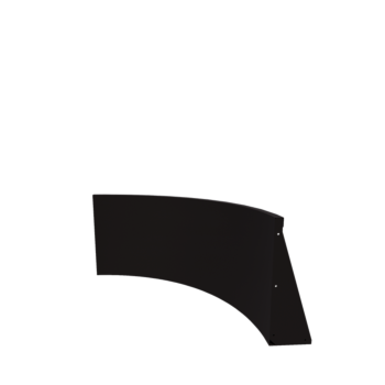 Τοίχος συγκράτησης από χάλυβα - Εσωτερική καμπυλή - 100 x 100 x 60 cm - RAL9005 ματ (μαύρο)