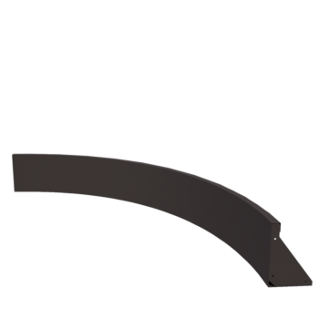 Τοίχος συγκράτησης από χάλυβα - Εσωτερική καμπυλή - 150 x 150 x 30 cm - RAL7016 ματ (ανθρακί γκρι)