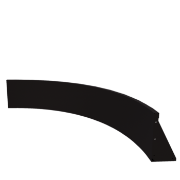 Τοίχος συγκράτησης από χάλυβα - Εσωτερική καμπυλή - 150 x 150 x 40 cm - RAL9005 ματ (μαύρο)