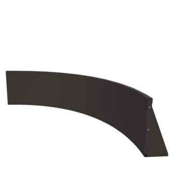 Τοίχος συγκράτησης από χάλυβα - Εσωτερική καμπυλή - 150 x 150 x 50 cm - Άλλο χρώμα RAL