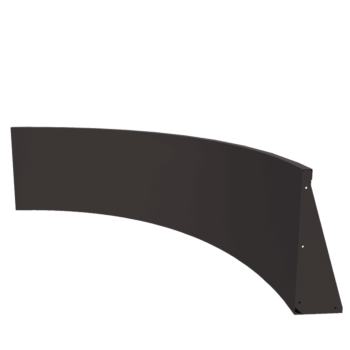 Τοίχος συγκράτησης από χάλυβα - Εσωτερική καμπυλή - 150 x 150 x 60 cm - RAL7016 ματ (ανθρακί γκρι)