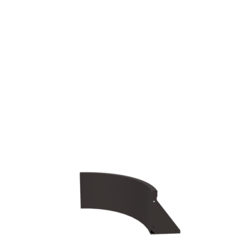 Τοίχος συγκράτησης από χάλυβα - Εσωτερική καμπυλή - 50 x 50 x 30 cm - RAL7016 ματ (ανθρακί γκρι)