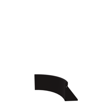 Τοίχος συγκράτησης από χάλυβα - Εσωτερική καμπυλή - 50 x 50 x 30 cm - RAL9005 ματ (μαύρο)