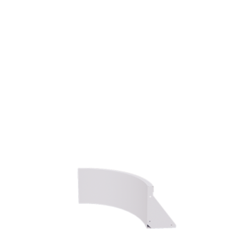Τοίχος συγκράτησης από χάλυβα - Εσωτερική καμπυλή - 50 x 50 x 30 cm - RAL9010 ματ (λευκό)